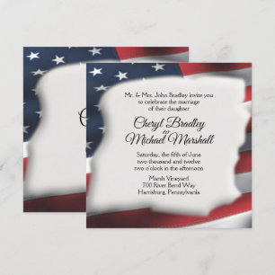 American Flag Splash Hochzeitseinladungen Einladung