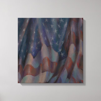 American Flag - Square Canvas Print Leinwanddruck