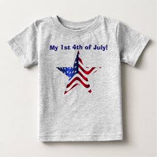 American Flag Star 1. 4. Juli Baby T-shirt
