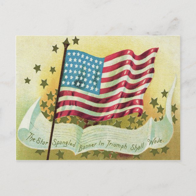 American Flag Star Spangled Banner Stars Postkarte (Vorderseite)
