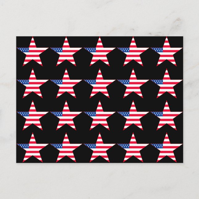 American Flag Stars Postkarte (Vorderseite)