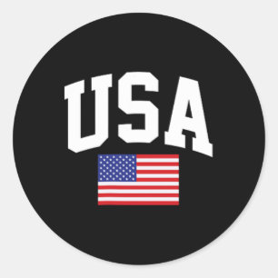 American Flag Stars Streifen 4. Juli Patriotic Runder Aufkleber