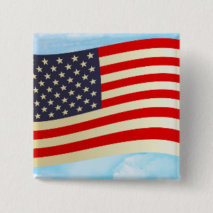 American Flag Stars Stripes Ehrenfreiheit Truppen Button
