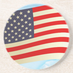 American Flag Stars Stripes Ehrenfreiheit Truppen Getränkeuntersetzer