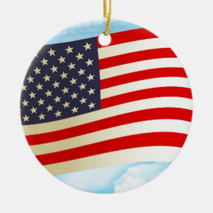 American Flag Stars Stripes Ehrenfreiheit Truppen Keramikornament