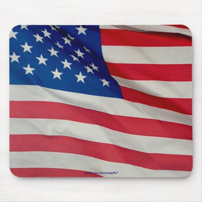 AMERICAN FLAG Stars & Stripes Patriotische Mousepa Mousepad (Vorne)