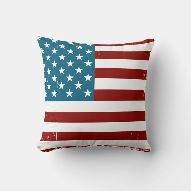 American Flag Sterne Streifen rot-blau Kissen (Vorderseite)