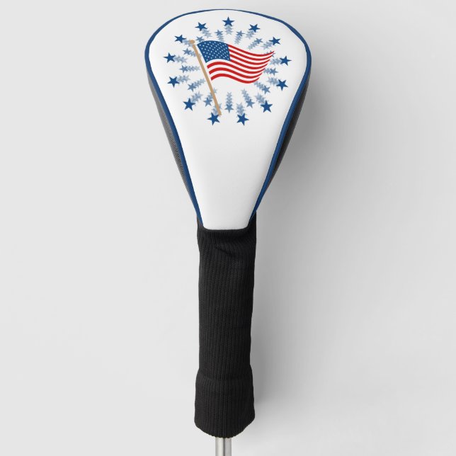 American Flag Sternexplosion Fireworks 4. Juli Golf Headcover (Vorderseite)