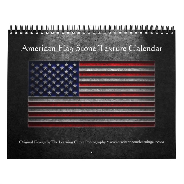 American Flag Stone Textur Kalender (Titelbild)