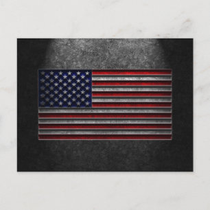 American Flag Stone Texture Feiertagspostkarte