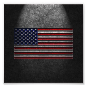 American Flag Stone Texture Fotodruck