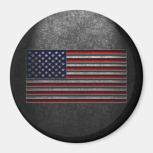 American Flag Stone Texture Magnet