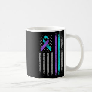 American Flag Suicide Prevention Awareness Ribbon Kaffeetasse