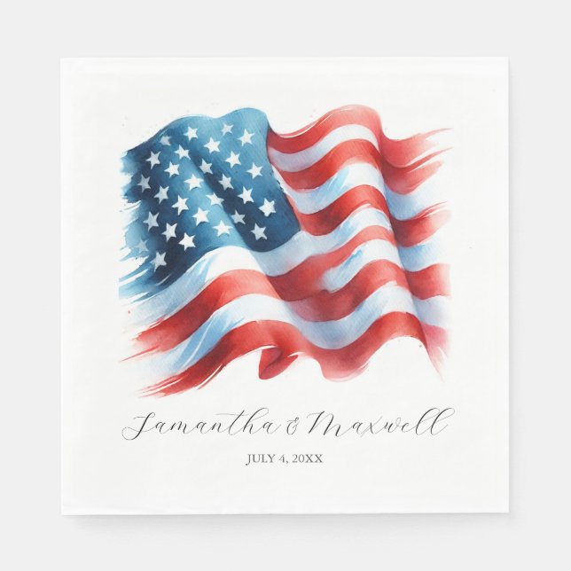 American Flag Summer Party Thema Serviette (Vorderseite)