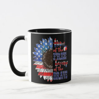 American Flag Sunflower Patriotic 4. Juli Tasse