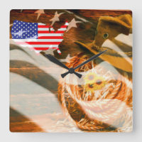 American Flag Sunray Cowboy Hat Lasso