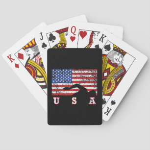 American Flag Swimming USA Gift Swim Team Premium Spielkarten