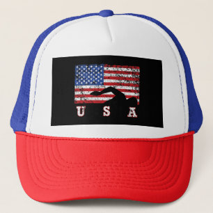 American Flag Swimming USA Gift Swim Team Premium Truckerkappe