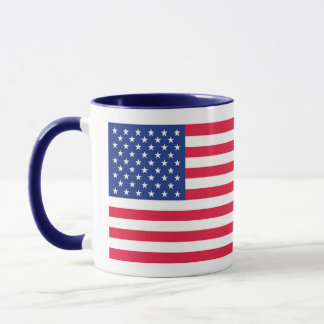 American Flag Tasse mit blauem Griff