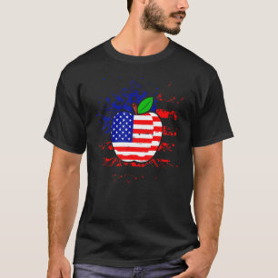 American Flag Teacher 4. Juli für Lehrer Stu T-Shirt