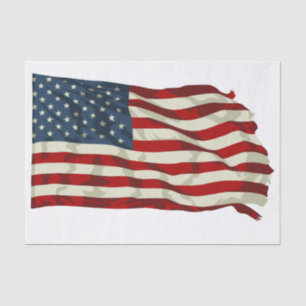 American Flag Tissue Paper Decoupage Patriotic Seidenpapier