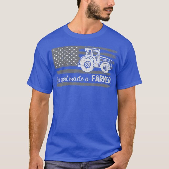 American Flag Traktor, also hat Gott einen Bauer g T-Shirt (Vorderseite)