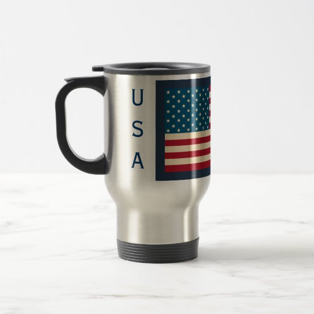 American Flag Travel Coffee Mug Geschenk Reisebecher (Links)