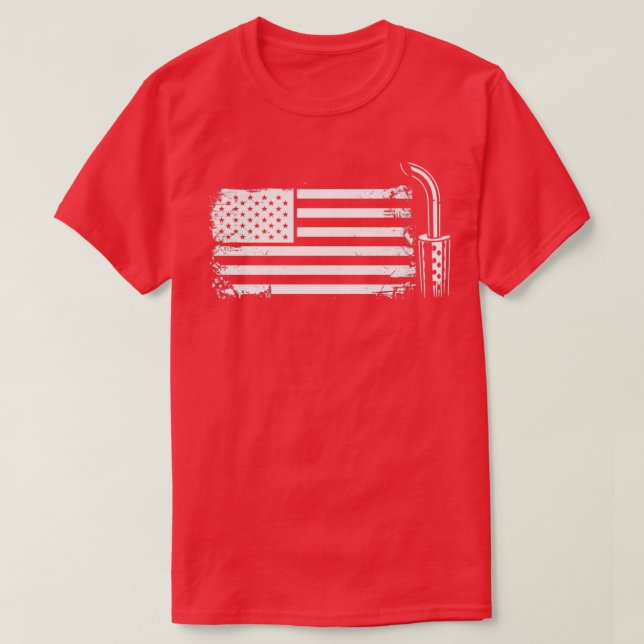 American Flag Trucker T-Shirt (Design vorne)