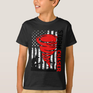 American Flag United Staaten Tornado Storm Chaser T-Shirt
