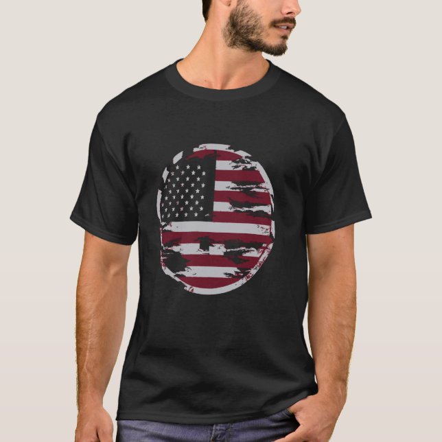 American Flag USA Amerika T-Shirt (Vorderseite)