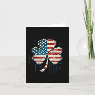 American Flag USA Clou St Patricks Day Karte