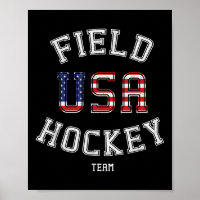 American Flag USA Field Hockey Player Geschenk T -