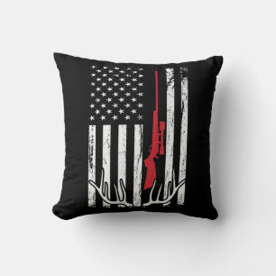 American Flag USA Hunter Hunt Fun Junting Apparel Kissen