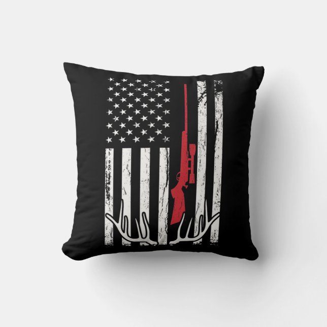 American Flag USA Hunter Hunt Fun Junting Apparel Kissen (Vorderseite)