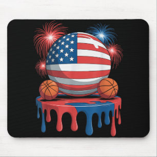 American Flag Usa Ice Creme Tropfen Game Basketbal Mousepad