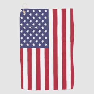 American Flag USA Independence Day Patriotic Golfhandtuch