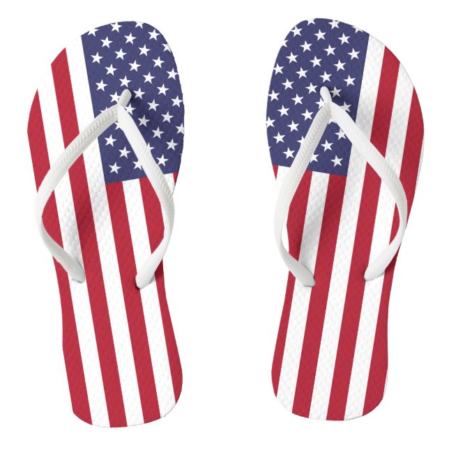 American Flag USA Independence Patriotic Flip Flops (Fußbett)