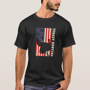 American Flag USA Patriotic Turkey Hunter Türkei S T-Shirt