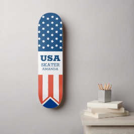 American Flag USA Personalisiert Patriotic Skateboard