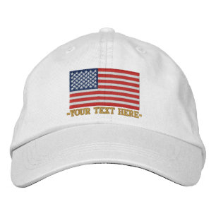 American Flag USA Personalize it! Große Stickerei Bestickte Kappe