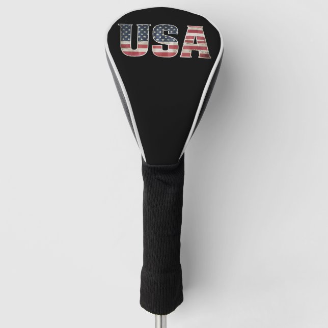 American Flag USA Vereinigte Staaten US 4. Juli Golf Headcover (Vorderseite)