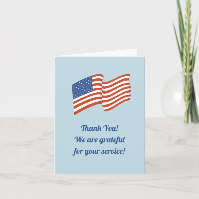 American Flag Vielen Dank für Ihren Dienst Veteran (Vorderseite)
