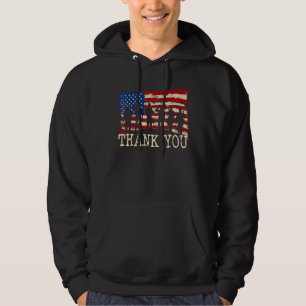 American Flag Vielen Dank Veterans Proud Veteran 1 Hoodie