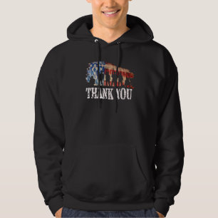 American Flag Vielen Dank Veterans Proud Veteran Hoodie