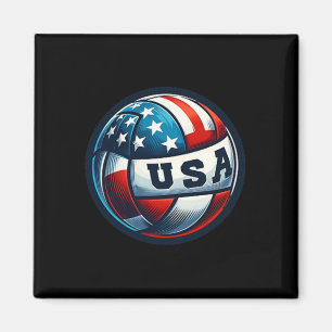 American Flag Volleyball Basketball Patriotic Us 4 Magnet