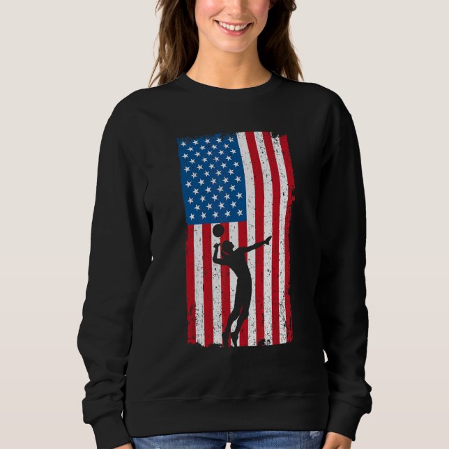American Flag Volleyball Sweatshirt (Vorderseite)
