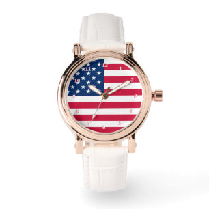 American Flag Watch Patriotic Armbanduhr