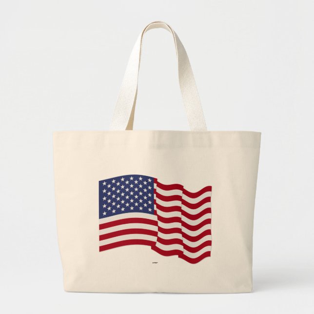 American Flag Wave Jumbo Stoffbeutel (Vorne)