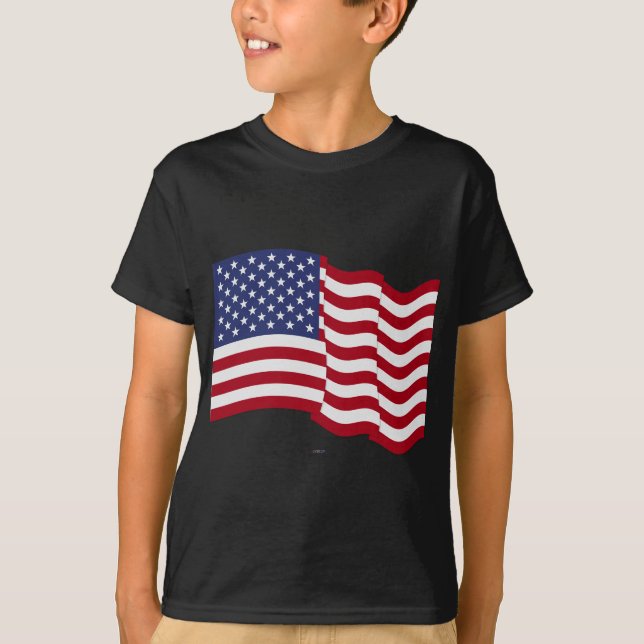 American Flag Wave T-Shirt (Vorderseite)