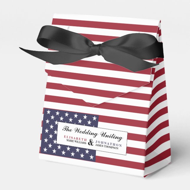 American Flag Wedding Geschenkschachtel (Vorderseite)